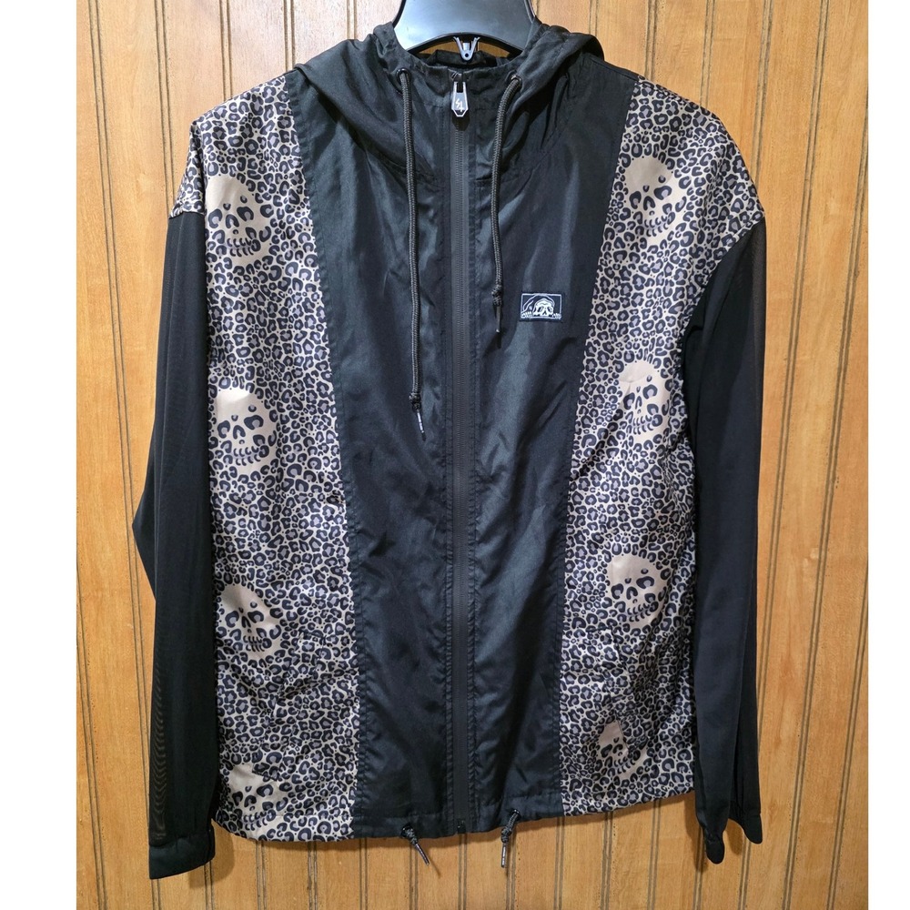 Lurking Class Windbreaker Skull Leopard Print Lightweight Jacket, M